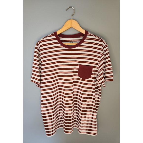 Ocean Pacific Other - OP‎ Ocean Pacific Striped Pocket T-Shirt Men's XL (46-48) Gray/Red/Yellow